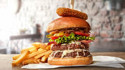 Big af truffle stacked burger